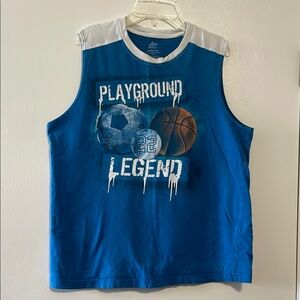 Athletech Blue and White Kids Tank Top